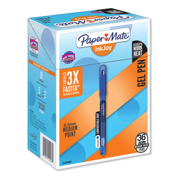Paper Mate® Inkjoy Gel Pen Flip-top Cabinet Pack, Stick, Medium 0.7 Mm, Blue Ink, Blue Barrel, 36-pack freeshipping - TVN Wholesale